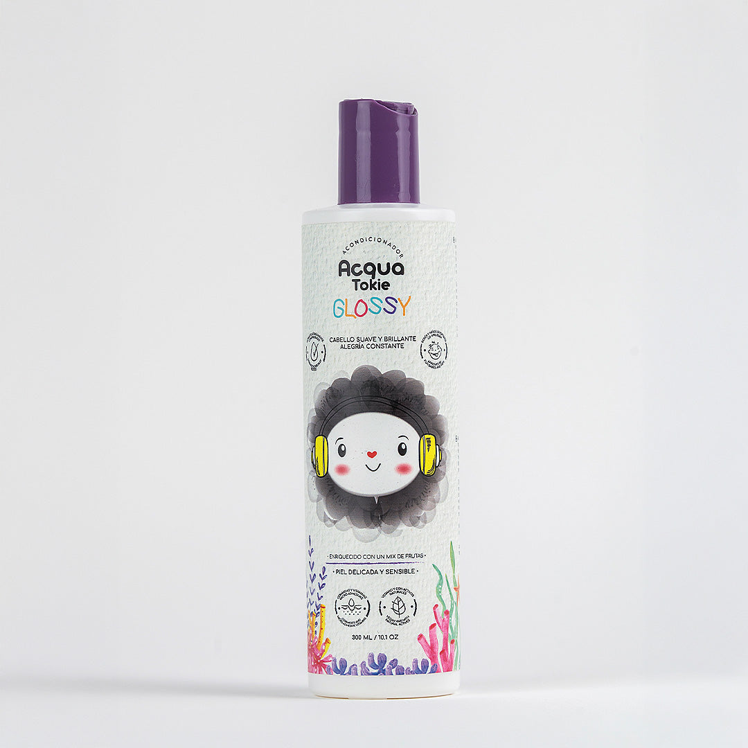 Acondicionador Acqua Tokie Glossy Cabello Castaño y Oscuro