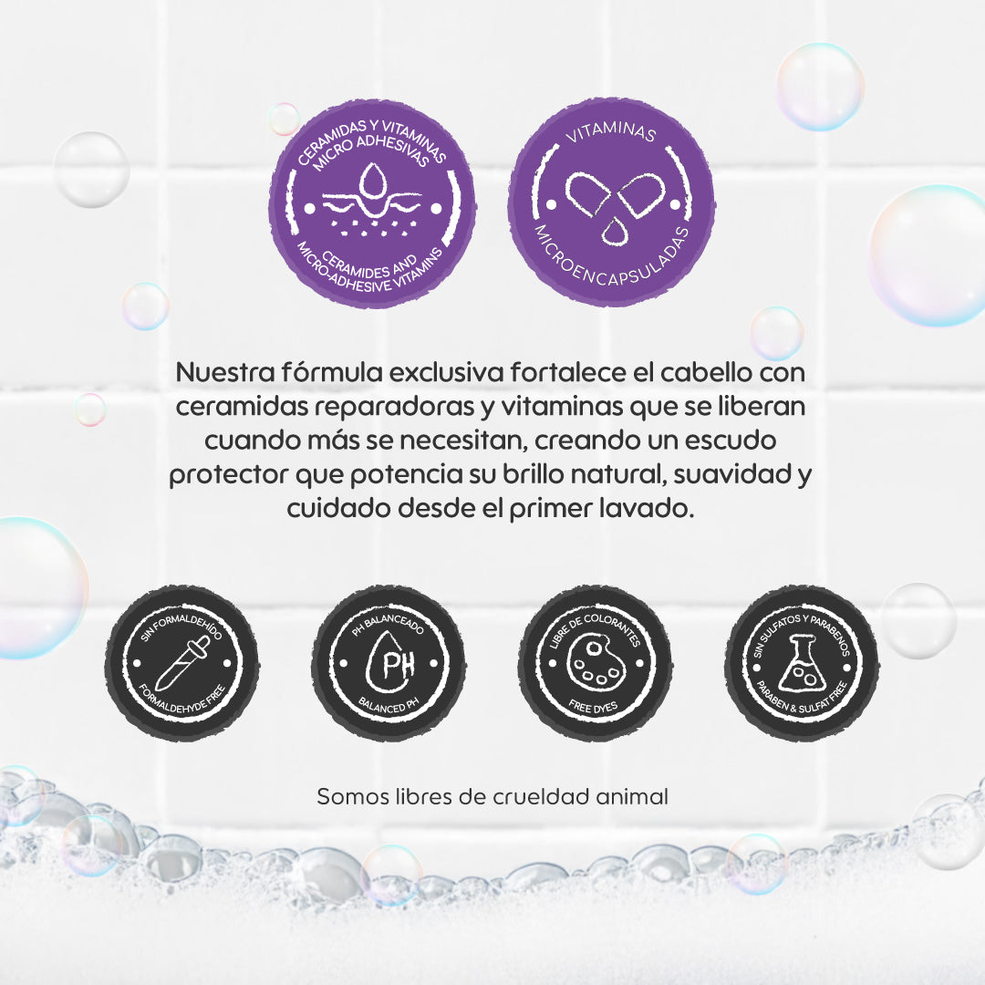 Kit Acqua Tokie Shampoo Fusion + Acondicionador Glossy + Crema para peinar Creammy Cabello Castaño y Oscuro