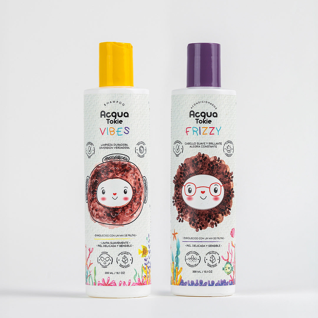 Pack Acqua Tokie Shampoo Vibes + Acondicionador Frizzy Cabello Ondulado