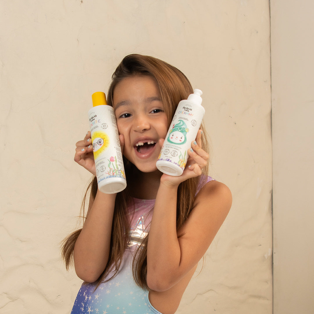 Acqua Tokie Sunrise Shampoo + Sunny Conditioner + Creamy Styling Cream for Light Hair