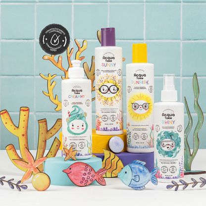 Acqua Tokie Kit Sunrise Shampoo + Sunny Conditioner + Shiny Detangler for Light Hair