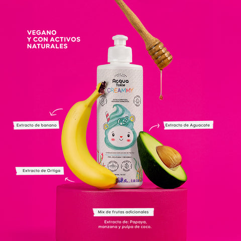 Acqua Tokie Fusion Shampoo + Glossy Conditioner + Shiny Detangler Kit for Brown and Dark Hair