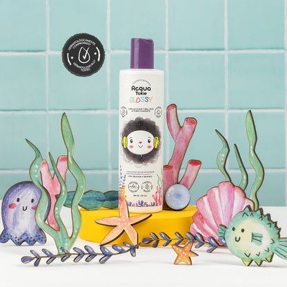 Acondicionador Acqua Tokie Glossy Cabello Castaño y Oscuro