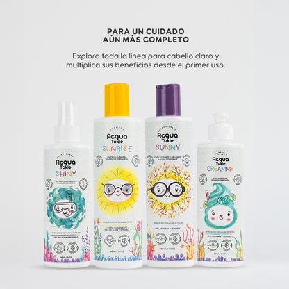 Acqua Tokie Kit Sunrise Shampoo + Sunny Conditioner + Shiny Detangler for Light Hair
