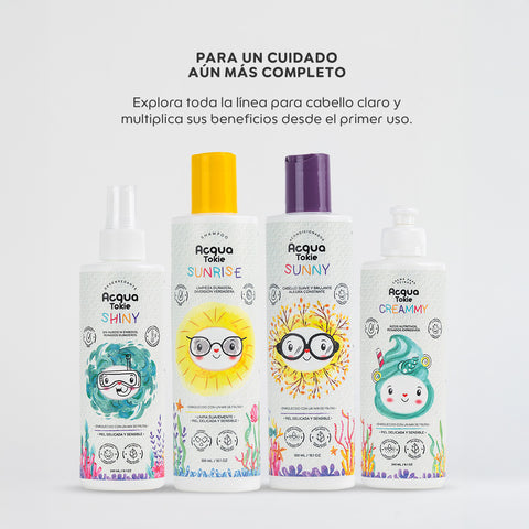 Acqua Tokie Kit Sunrise Shampoo + Sunny Conditioner + Shiny Detangler for Light Hair