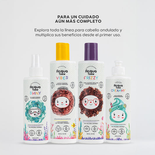 Acqua Tokie Fusion Shampoo + Glossy Conditioner + Shiny Detangler Kit for Brown and Dark Hair