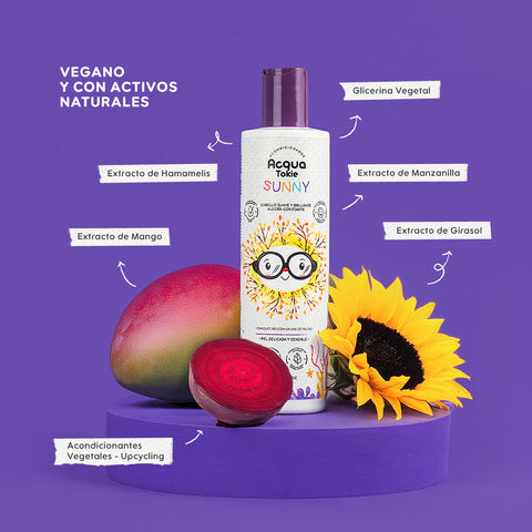 Acqua Tokie Kit Sunrise Shampoo + Sunny Conditioner + Shiny Detangler for Light Hair