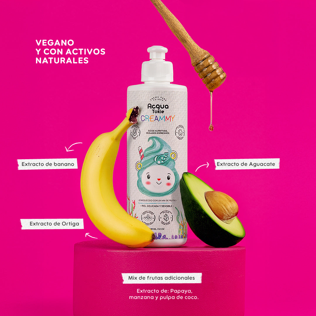 Kit Acqua Tokie Shampoo Vibes + Acondicionador Frizzy + Crema para peinar Creammy Cabello Ondulado